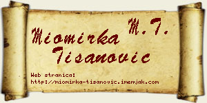 Miomirka Tišanović vizit kartica